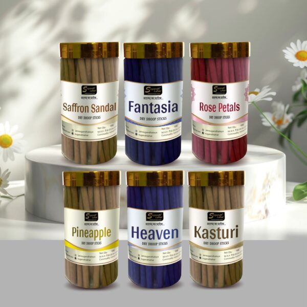 ROSE PETALS / SAFFRON SANDAL / FANTASIA /KASTURI/PINEAPPLE/HEAVEN